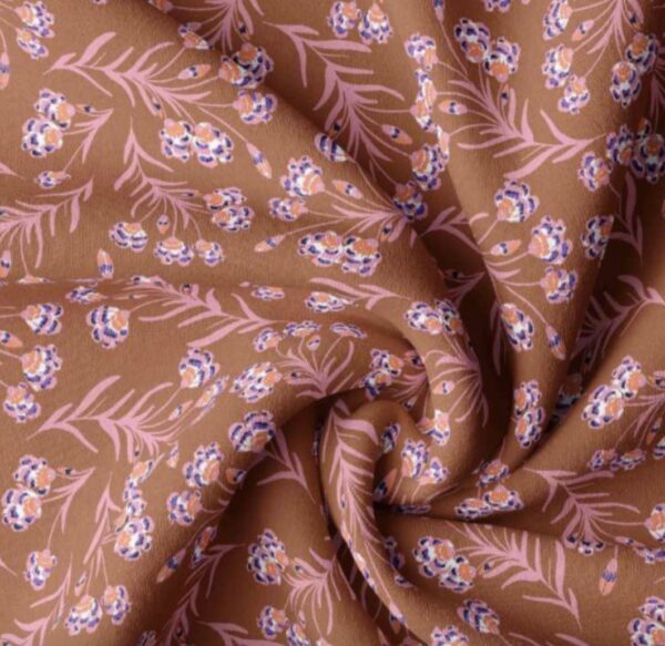 Viscose Hydera muscade et rose